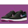 Black And Purple Nike Air Force One With Gel Swoosh