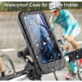 Bicycle Motorcycle Mobile Phone Holder For Motor Stand Waterproof Case Bag Cover Handlebar Mount