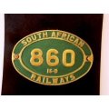 SAR  SOUTH AFRICAN RAILWAYS  LOCO NUMBER PLATES
