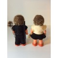 RARE 1960's STEIFF HEDGEHOGS - SET OF TWO FOR ONE BID - BRILLIANT -
