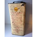 OLD SHELL 1 GALLON DONAX D HYDRAULIC FLUID CAN  / OIL CAN  - GREAT FIND -