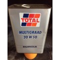 TOTAL MULTIGRADE - FIVE LITRE OIL CAN  / OIL CAN  - GREAT FIND -