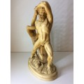 VINTAGE GREEK STATUE - ERCOLE E LICA - 23cm HIGH - HARD RESIN, ABOUT 1KG - GREAT DETAIL -