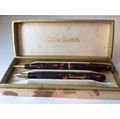 CONWAY STEWART DINKIE set fountain pen 14ct gold nib & pencil - ORIGINAL BOX -