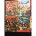 WAR COMICS - 1960s LION PICTURE LIBRARY - 9 BRILLIANT COMICS - BID PER COMIC FOR THE LOT -