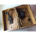 1910s to 1920s EDISON BEL CRYSTAL RADIO CASE - CONVERTED WITH MORSE CODE KEY - SPECIAL ITEM -