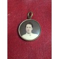 LATE 1800s MINIATURE PICTURE LOCKET - BRASS - WHAT A UNIQUE ITEM -