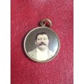 LATE 1800s MINIATURE PICTURE LOCKET - BRASS - WHAT A UNIQUE ITEM -