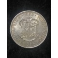 1960 5 SHILLINGS - UNION 50th ANNIVERSARY - GOOD CLEAN CONDITION -