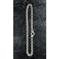 925 OLD SILVER NECKLACE - 58.8g & 51cm -