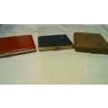 Lot of 3 Vintage Ciggarette Cases , one in Genuine Leather