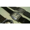 Lot of 3 1950s Swiss made gents Wristwatches all missing Glasses ( For restoration)