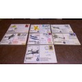 Lot of 7 Highly Collectible Hand Signed Royal Air force First day Covers from the 70s (( Lot no 1 ))