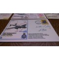 Lot of 7 Highly Collectible Hand Signed Royal Air force First day Covers from the 70s (( Lot no 1 ))