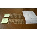 Lot of 102 Silver 6 pence and 5c Coins from 1926-1964  all for one bid