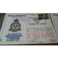 Lot no 10 , Royal air force Individually Numbered and Hand Signed Cover from the 1970s ultra Rare