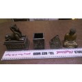 Lot of 3 highly detailed egyptian ornaments and a Budda