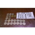 Lot of 23 Silver 10cent Coins 1961-1964