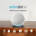 Echo Dot (5th Gen) with clock | Smart speaker with clock and Alexa | Glacier White