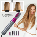 5 in 1 Interchangeable Hot Air Brush & Hair Dryer With Brush Comb & Straightener
