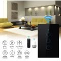 Smart Wi-Fi Light Switch 2 Gang Black - works with or without neutral - with 2 way switching -Tuya