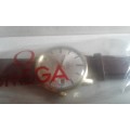 18 CT OMEGA AUTOMATIC GENEVA MEN,S WATCH IN BOX IN 100 % WORKING CONDITION