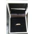 18ct GOLD 0.15 Carat Clear DIAMOND Trilogy Eternity Ring