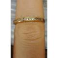 HALF `ETERNITY DIAMOND RING` Set with `16 NATURAL DIAMONDS` in 9ct Yellow Gold