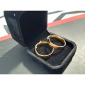 `ITALY` 9CT ROSE GOLD Hollow Hoop Earrings.
