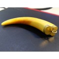 `GAME COLLECTORS` 9CT Yellow Gold `WARTHOG TUSK` Key Holder