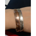 925 STERLING SILVER Bangle, and One 925 Sterling Silver Rose Gold (Plated) Bangle Set.