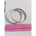 925 STERLING SILVER Bangle, and One 925 Sterling Silver Rose Gold (Plated) Bangle Set.