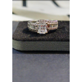 NATURAL 1.02 Carat `TOP WHITE` Emerald Cut Diamond / Engagement Ring, set in 18CT White Gold
