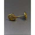 Beautiful `Twist` 9CT Yellow Gold Earrings