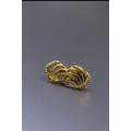 Beautiful `Twist` 9CT Yellow Gold Earrings