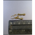 `HOLLOW GOLD` 9CT `TEARDROP` Yellow Gold Earrings.