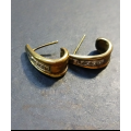Ladies `CURVED` 9CT Rose Gold Earrings