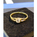 `0.50 Carat` Natural Diamond `Engagement Ring` set in 9Ct Yellow Gold.(Genuine Gold)