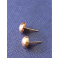 9CT `HOLLOW GOLD BUTTON` Yellow Gold Earrings ( Genuine Gold)