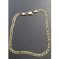` FIGARO` Bracelet Set in 9CT Yellow Gold ( Genuine Gold)