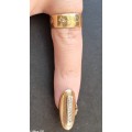 `ANTIQUE` COKE NAIL RING Set in 9CT Yellow Gold (Genuine Gold)