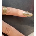 `ANTIQUE` COKE NAIL RING Set in 9CT Yellow Gold (Genuine Gold)