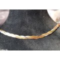 `TRIPPLE TONE` 9CT Yellow / Rose and White Gold `SNAKE CHAIN` Bracelet( Genuine Gold)