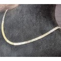 `ITALY` 9CT White Gold `SNAKE CHAIN` Necklace. ( Genuine Gold. )