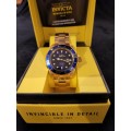 INVICTA PRO DIVER GOLD PLATED 40MM 200M WATER RESISTANT