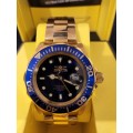 INVICTA PRO DIVER GOLD PLATED 40MM 200M WATER RESISTANT