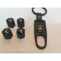 Mercedes Key Chain and Mercedes Tyre Valve caps