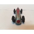 DINKY TOYS 23A SILVER & RED STREAMLINED RACING CAR