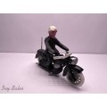 Minialuxe Police Route Motorcycle made in France 1959 - PLASTIC RARE - REPAINT