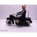Minialuxe Police Route Motorcycle made in France 1959 - PLASTIC RARE - REPAINT